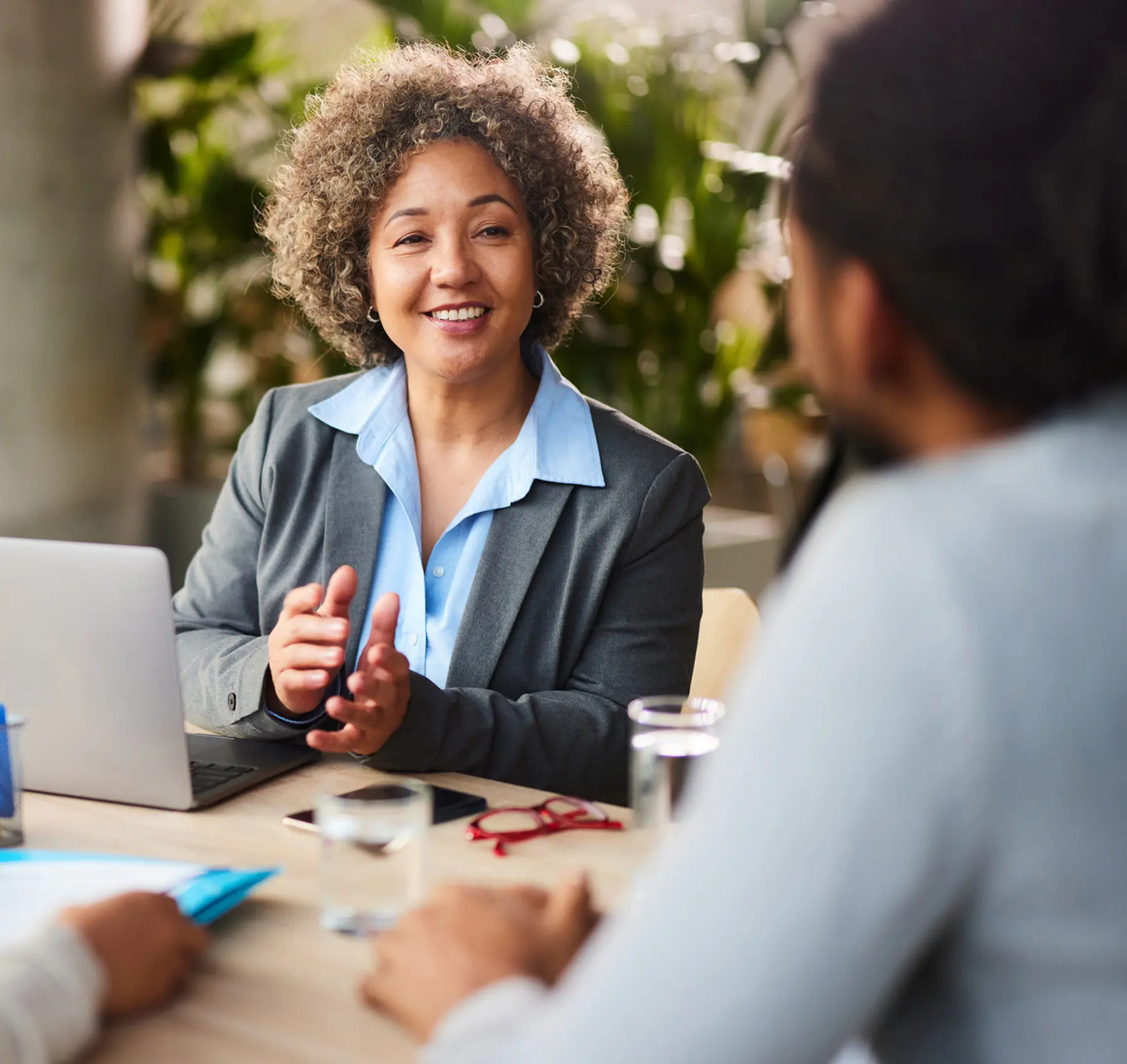 Lawyer talking to a person