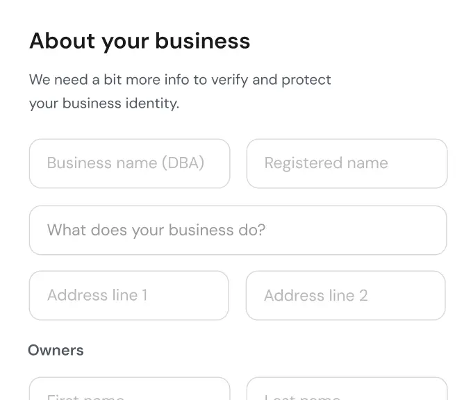 Image showcasing business collection modal
