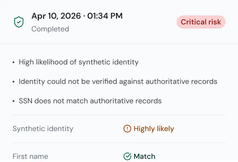 Image showcasing verification results