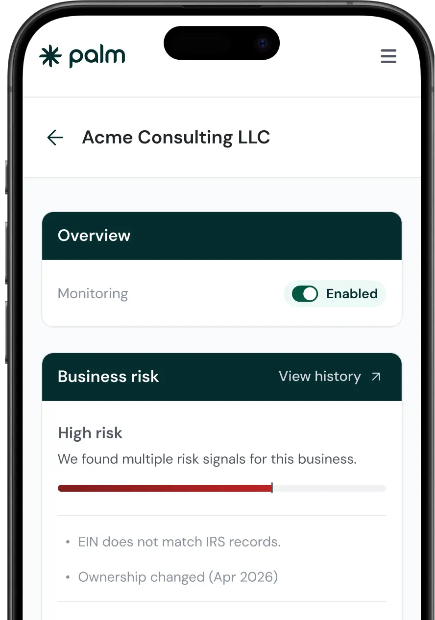 Phone showcasing TIN match response
